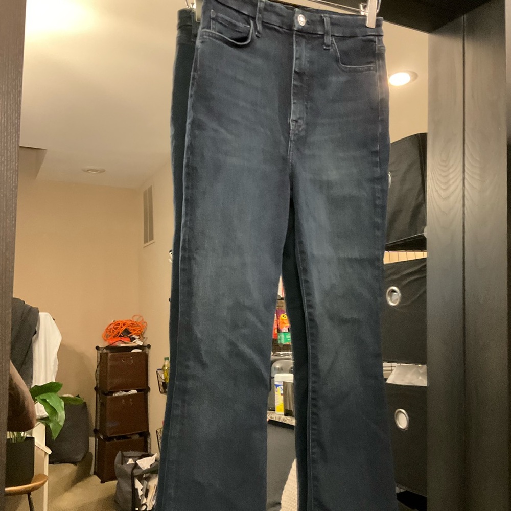 (Lori) 7 For All Mankind Blue Flare Wide Leg Jeans